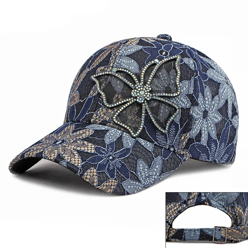 Boho Tropical Print Baseball Cap Women Outdoor Washed Denim Cap Female Fashion Visor Bohemian Jeans Men Sport Street Sun Hats