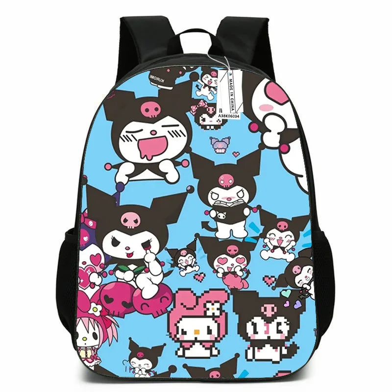 MINISO Kuromi Melody Joint Peripheral Backpack Female Cute Elementary School Students Junior High School Bag Mochila