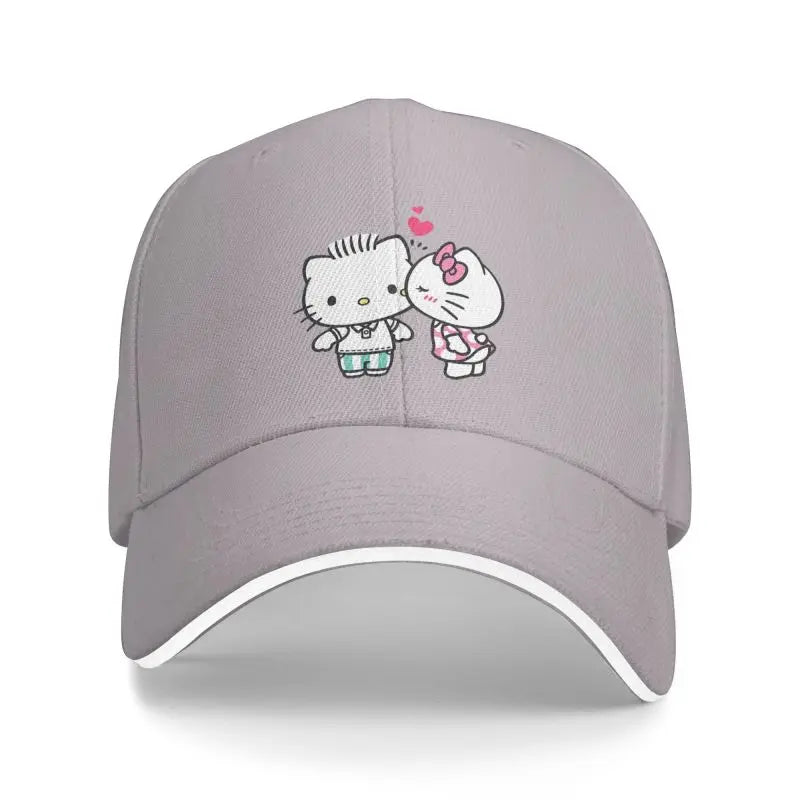 Personalized Hello Kitty Cat Love Baseball Cap Women Men Adjustable Dad Hat Streetwear