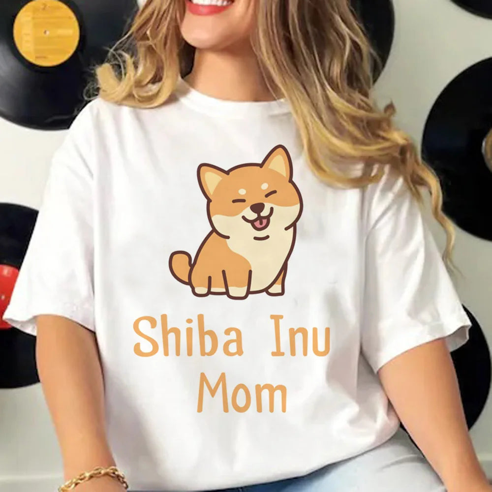 Shiba Inu Tee women athleisure harajuku summer tshirt girl anime clothing