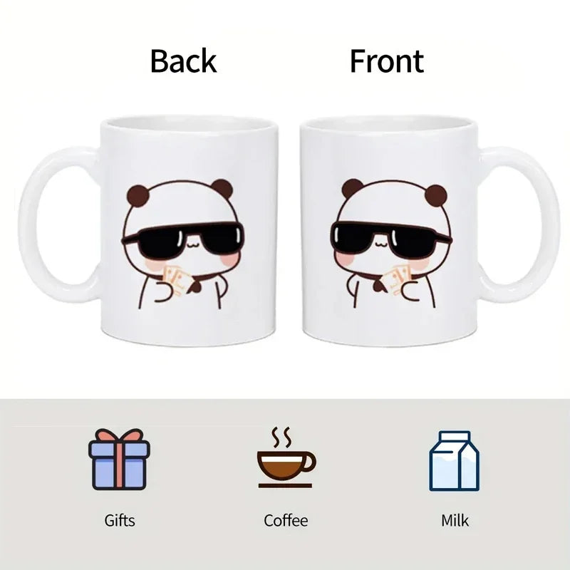 Panda Bear Bubu Dudu Coffee Milk Mugs Mocha Cat Couple Mug Kawaii Cups Original Free Shipping Drinkware Friend's Birthday Gift